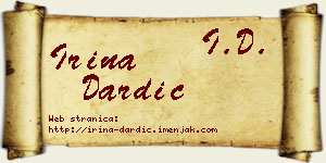 Irina Dardić vizit kartica
